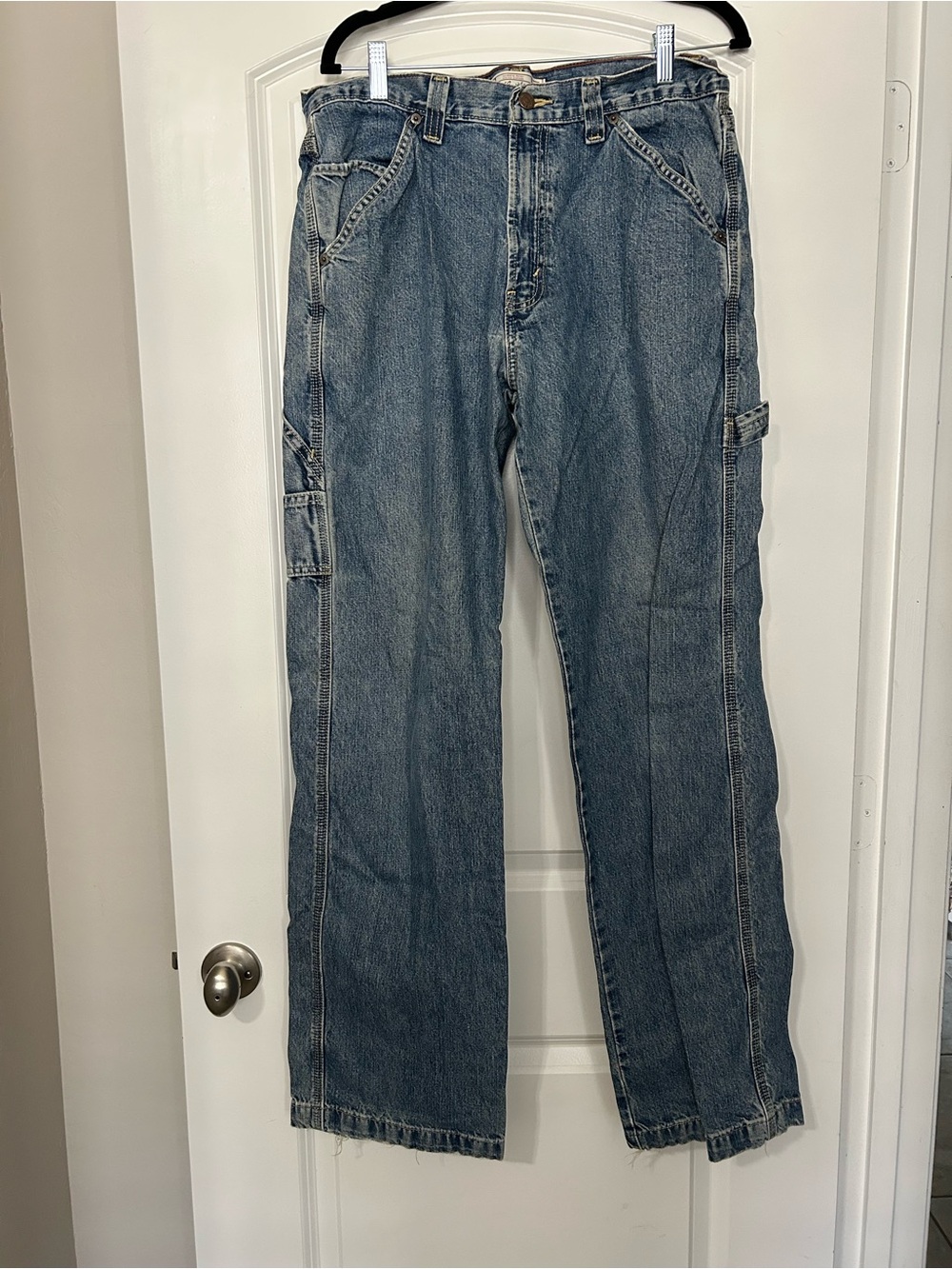 Relaxed Fit Men’s Carpenter Jeans - Light Blue Denim